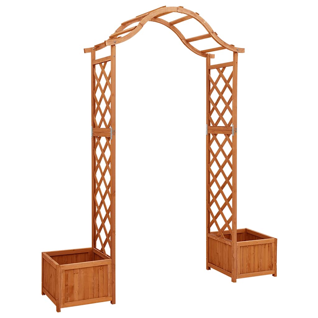 Garden Pergola with Flower Box, Solid Fir Wood,   Garden Pergola