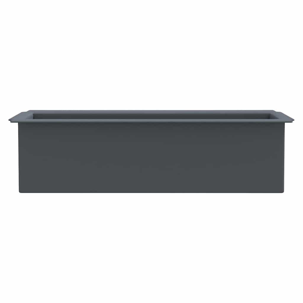 planter box for Euro pallets, 12 pieces, grey, 36x13.5x9.5 cm, PP