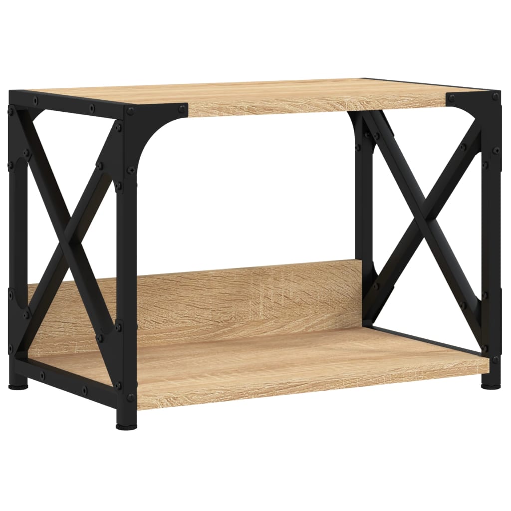Printer Stand with 2 Shelves, Sonoma Oak, 44x26x31.5 cm