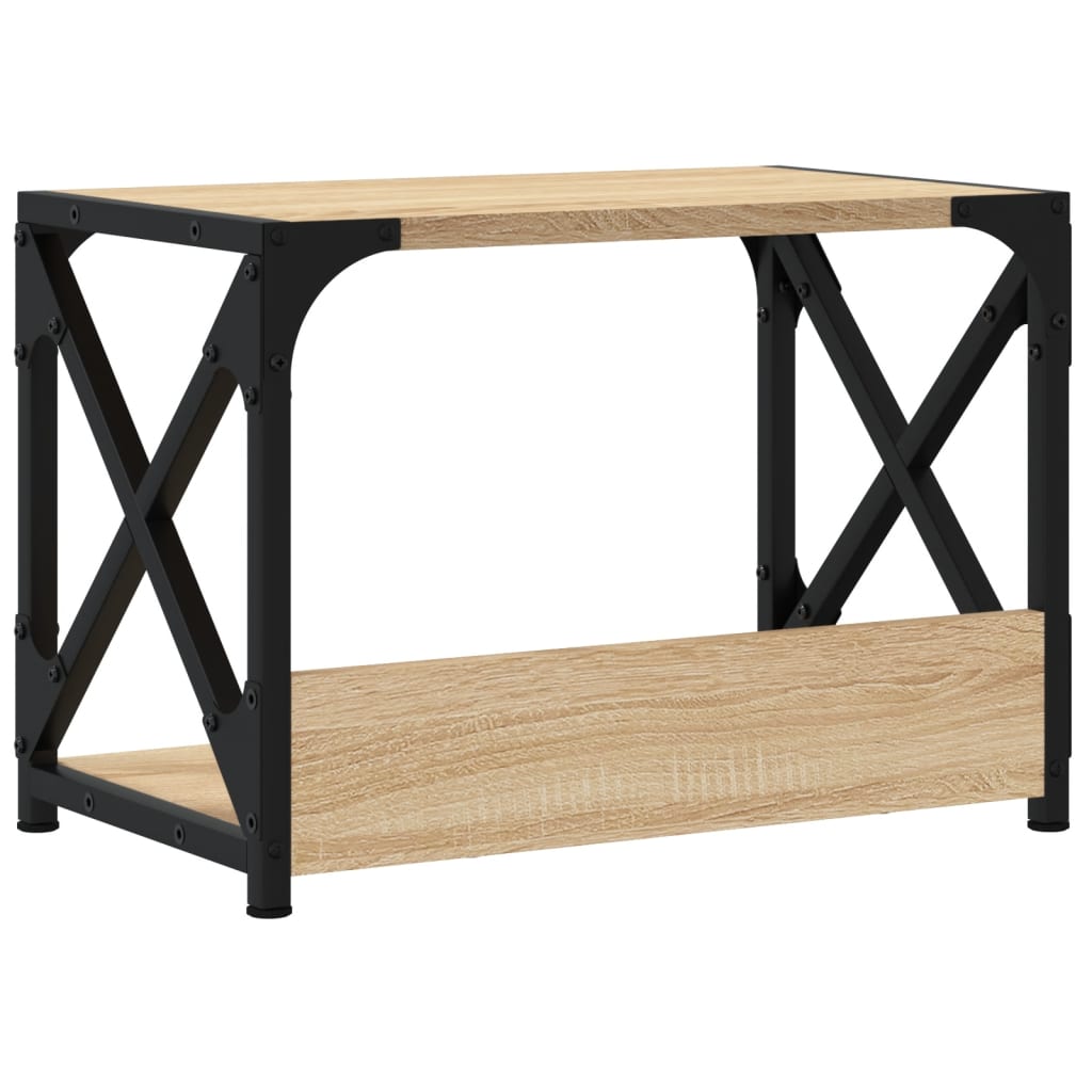 Printer Stand with 2 Shelves, Sonoma Oak, 44x26x31.5 cm