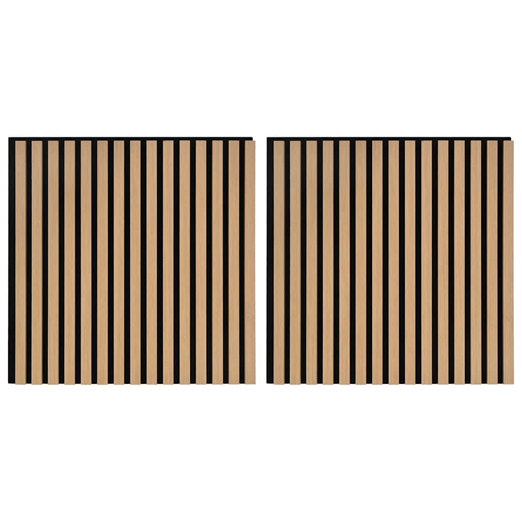 Acoustic Wall Panels, 2 pieces, 60 mm slats, oak veneer