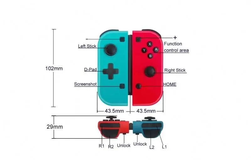 Left And Right Console Game Joypad For NS Switch