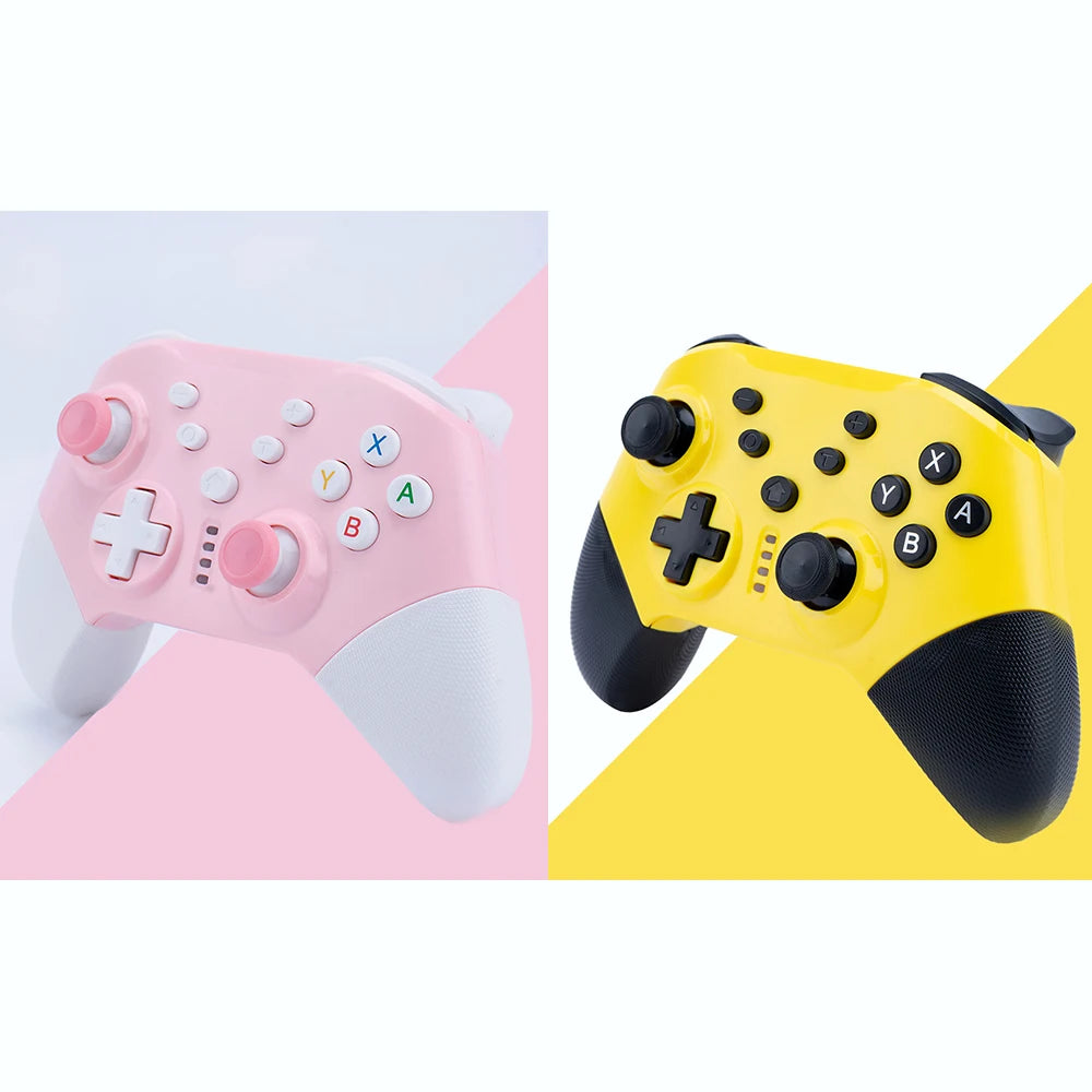 Switch Pro gamepad  supports switch console with dual motor vibration, pink game controller supports PC win10