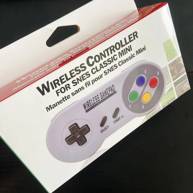 2 Reciever Game Controller Wireless Colorful Button 2.4G Gamepad Joypad Joystick Compatible for SNES Mini PC Windows NS Switch