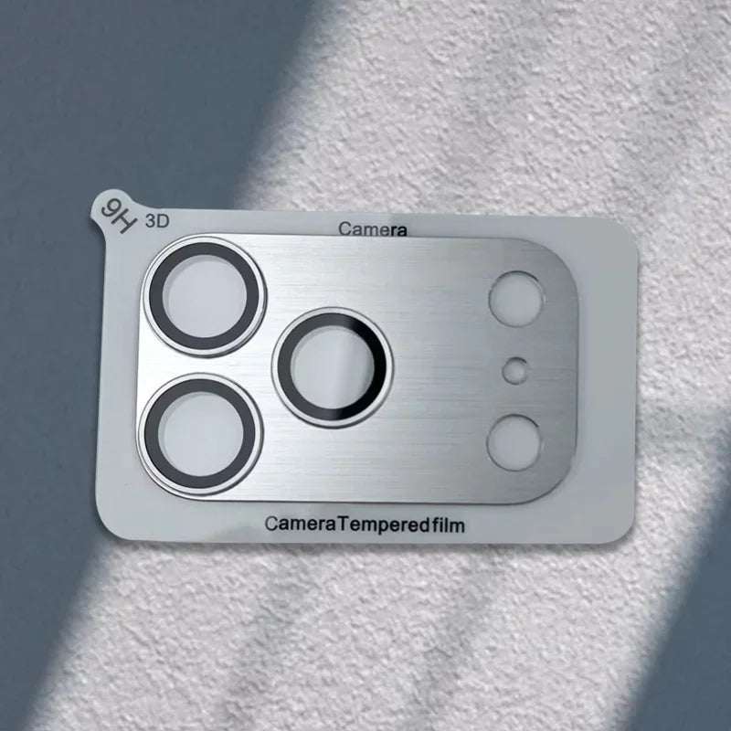 9H HD Armor Camera Lens Protector for IPhone 17 Pro 17 Pro Max Aluminum Metal Ring Lens Tempered Glass Film Case Cap