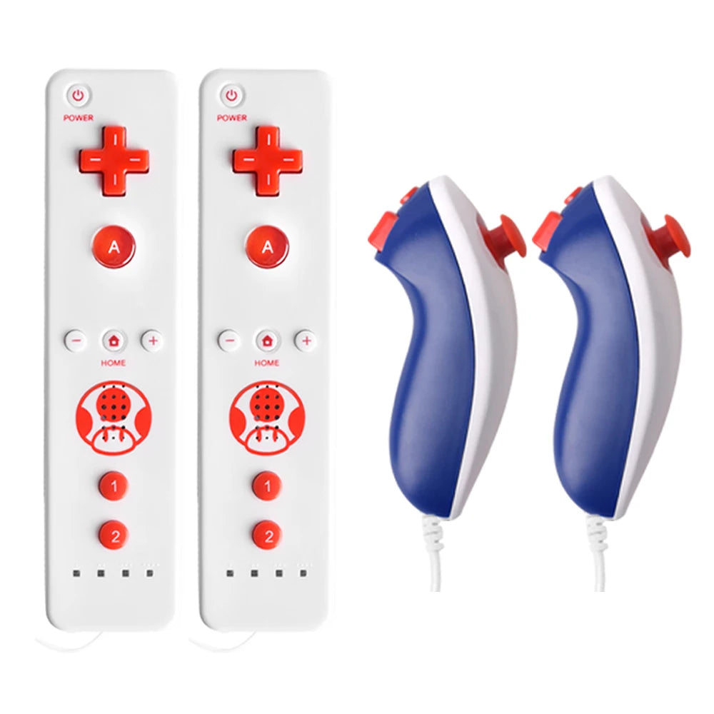 2PCS Controller for Wii Remote Controller Gamepad with Motion Plus For Ninetend Wii/Wii U Wireless Gamepad for Wii Games Console