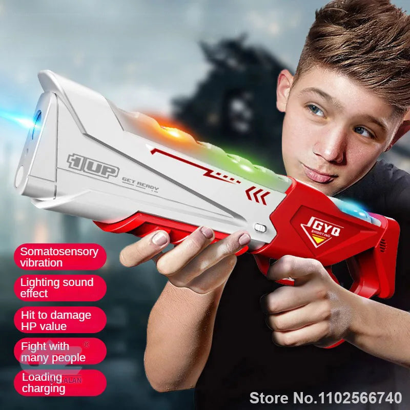 35CM Infrared Tag Toy Gun for Kids Laser Tag Battle Game Set with Vest Children Electric Toys Weapon Pistol Rifle Outdoor Sport