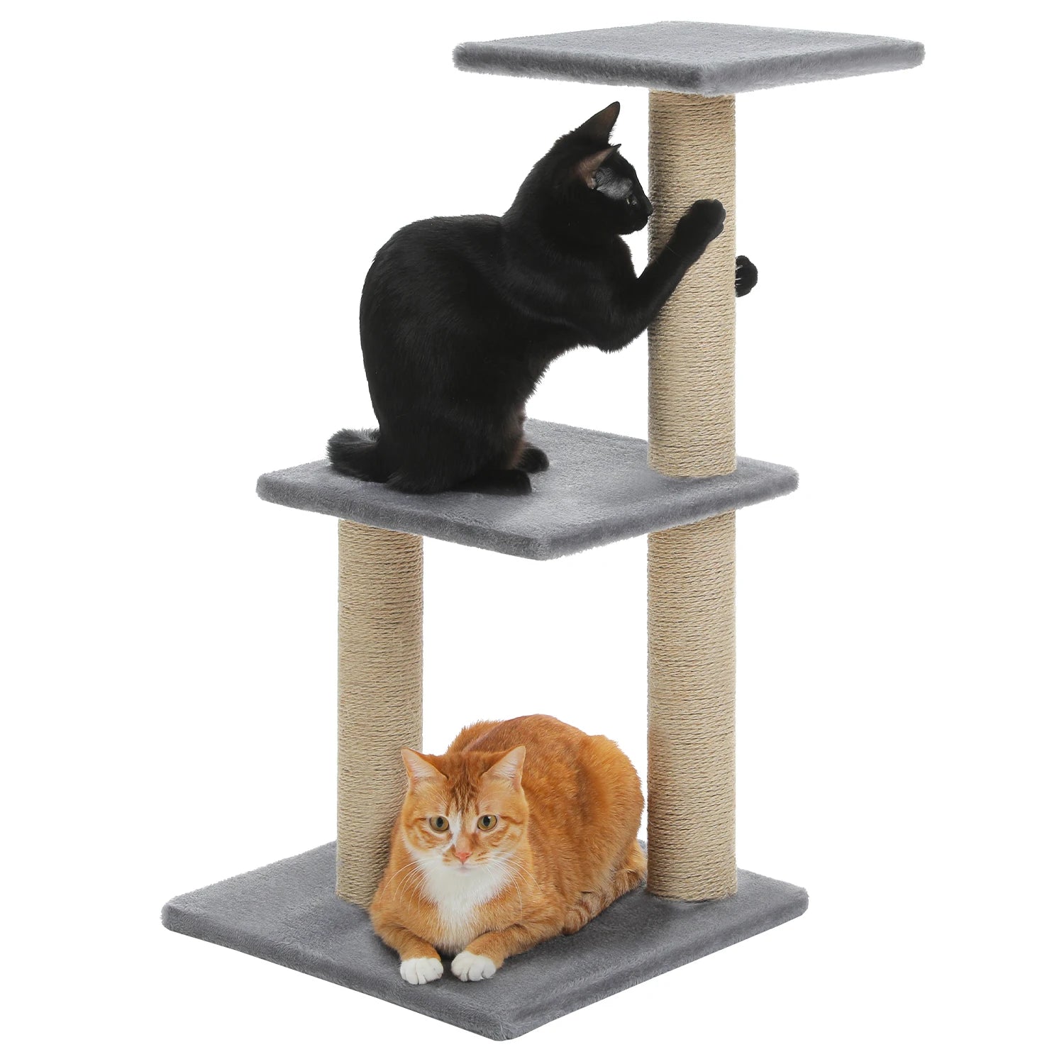 Cat tree Cat Tower for Indoor Cats 2 Styles Cat Activity Tree with Cat Scratching Posts Big Hammock and Removable Top Perch Grey