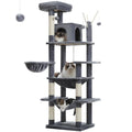 Large Cat Tree Tall Cat Tower for Indoor Cats Multi-Level Plush Cat Condo with Scratching Posts Scratching Boards Perches Caves