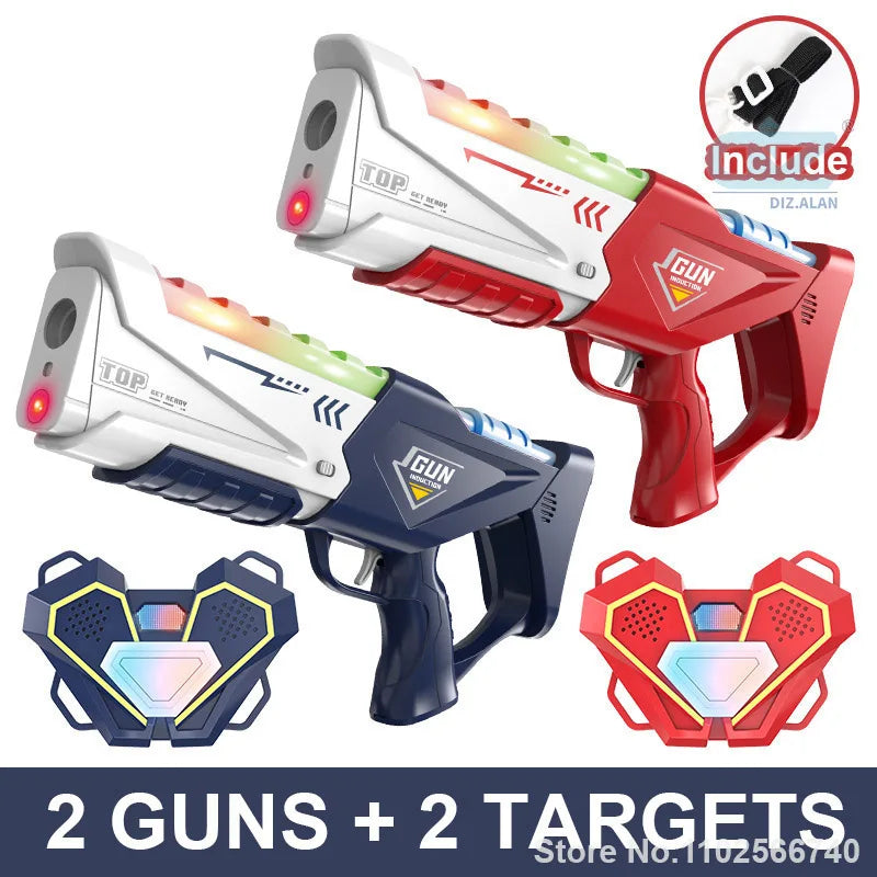 35CM Infrared Tag Toy Gun for Kids Laser Tag Battle Game Set with Vest Children Electric Toys Weapon Pistol Rifle Outdoor Sport