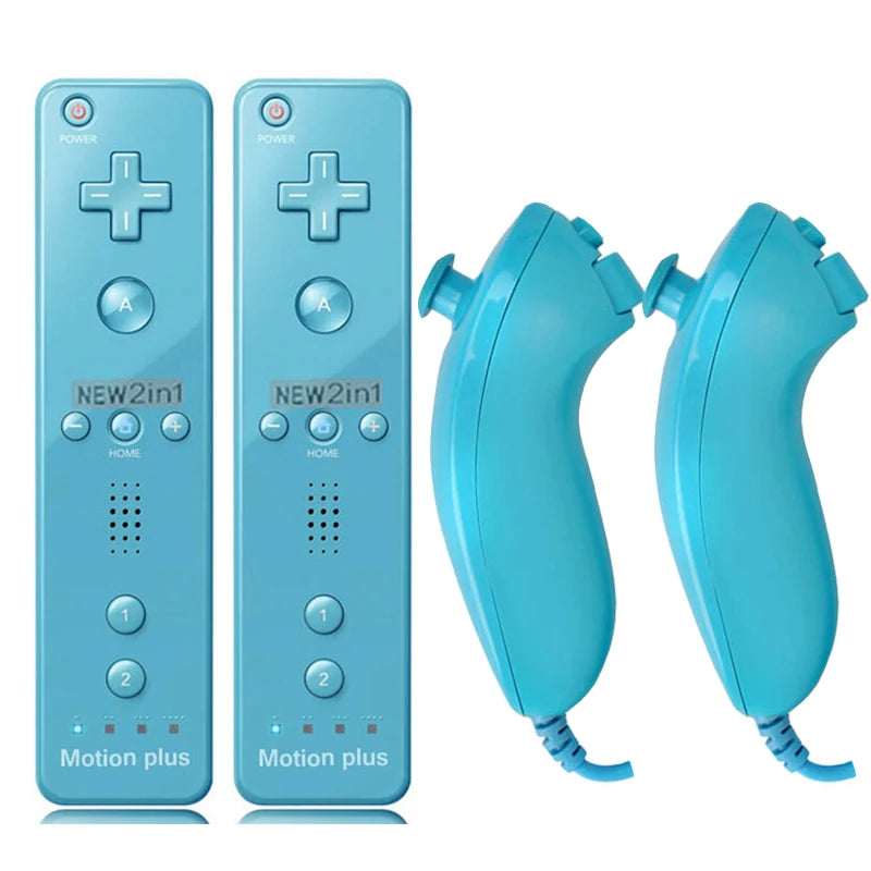 2PCS Controller for Wii Remote Controller Gamepad with Motion Plus For Ninetend Wii/Wii U Wireless Gamepad for Wii Games Console