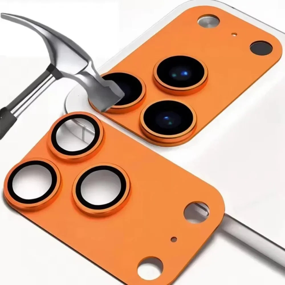 9H HD Armor Camera Lens Protector for IPhone 17 Pro 17 Pro Max Aluminum Metal Ring Lens Tempered Glass Film Case Cap