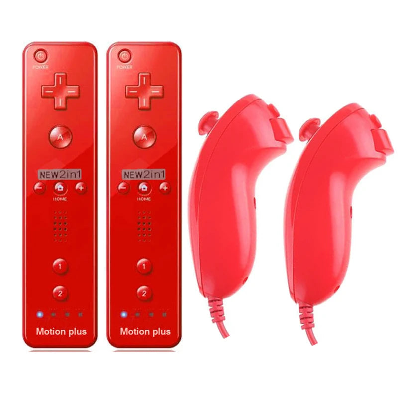 2PCS Controller for Wii Remote Controller Gamepad with Motion Plus For Ninetend Wii/Wii U Wireless Gamepad for Wii Games Console