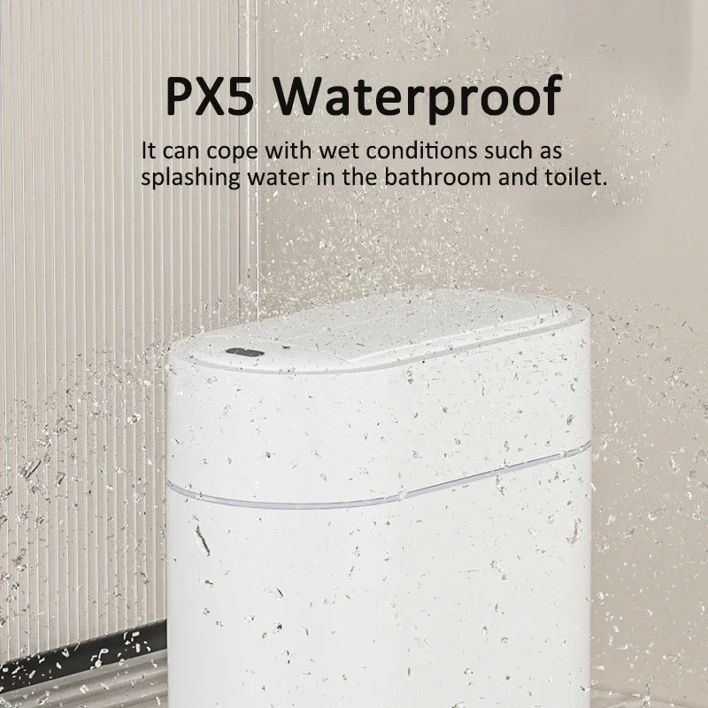 9L Two-way Automatic Bagging Adsorption Rubbish Bin Smart Sensor Trash Can with Lid Home Wall Mount Kitchen Dustbin Garbage Can