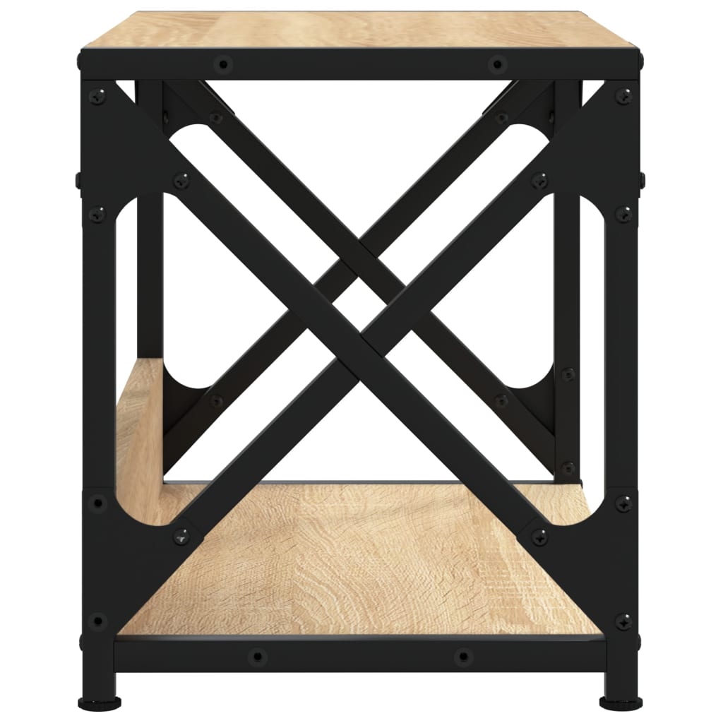 Printer Stand with 2 Shelves, Sonoma Oak, 44x26x31.5 cm