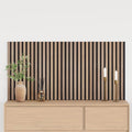 Acoustic Wall Panels, 2 pieces, 60 mm slats, oak veneer