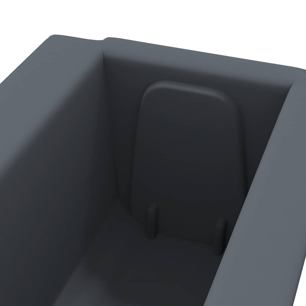 planter box for Euro pallets, 12 pieces, grey, 36x13.5x9.5 cm, PP